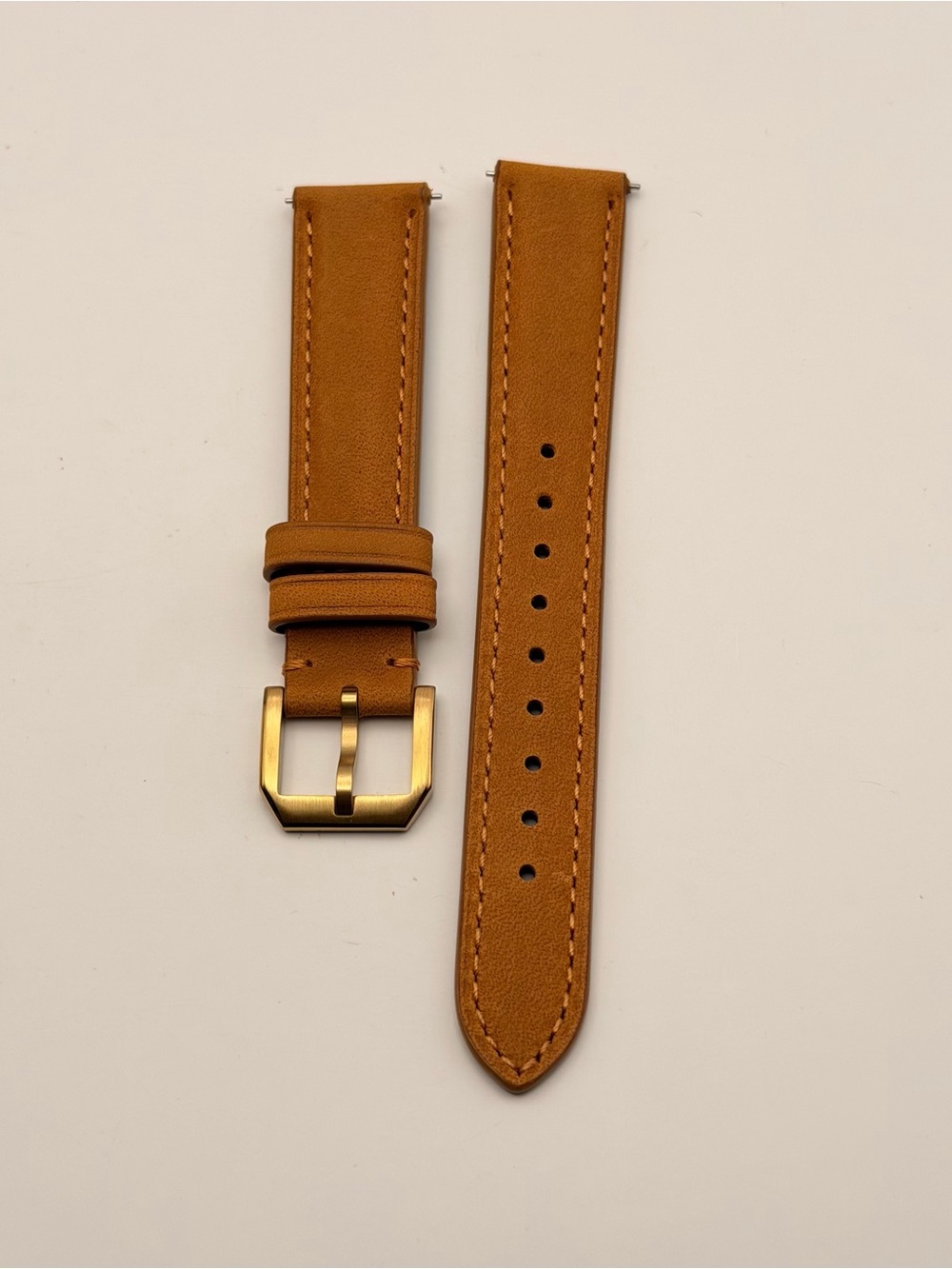 Leather‎ Watch Band, 18mm, New, Brown, Natural leather